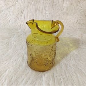 Vintage Amber Glass Juice Pitcher